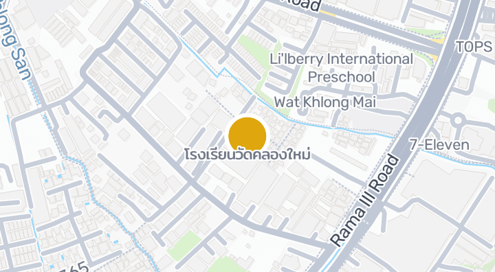 Map showing โรงเรียนวัดคลองใหม่