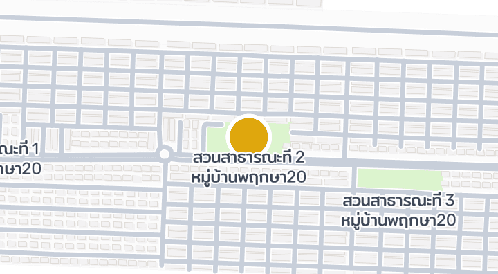 แผนที่แสดงสวนสาธารณะที่ 2 หมู่บ้านพฤกษา20