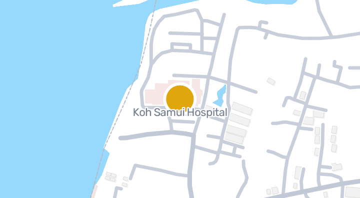 Koh Samui Hospitalを示す地図