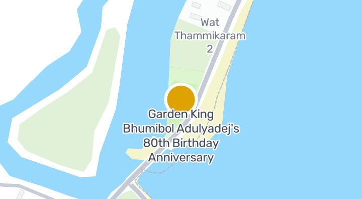 显示Garden King Bhumibol Adulyadej's 80th Birthday Anniversary的地图