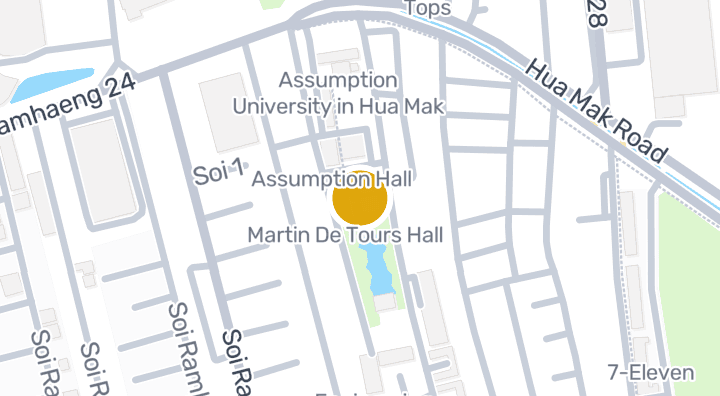Map showing Assumption University Hua Mak Campus