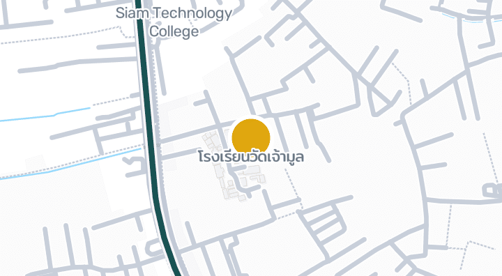 แผนที่แสดงโรงเรียนวัดเจ้ามูล