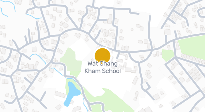 Map showing Wat Chang Kham School