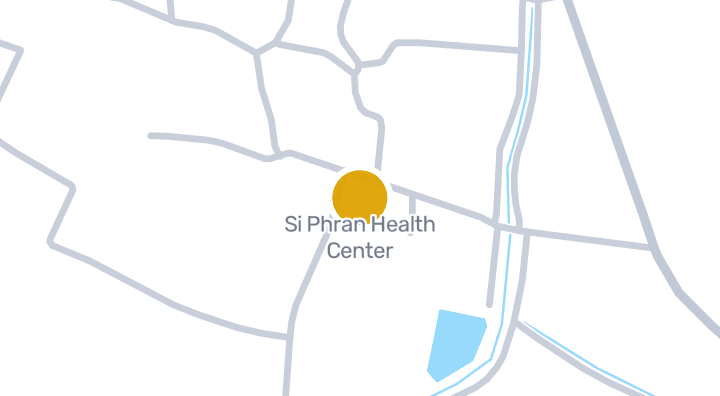 แผนที่แสดงโรงพยาบาลส่งเสริมสุขภาพตำบลศรีพราน