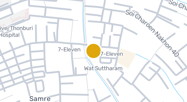 Map showing โรงเรียนวัดสุทธาราม