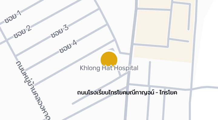 แผนที่แสดงKhlong Hat Hospital