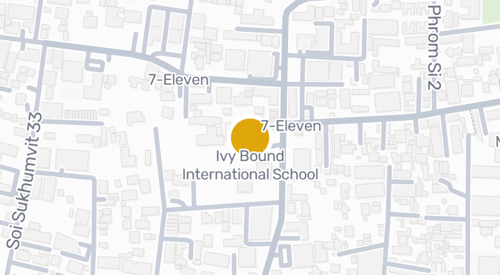 แผนที่แสดงโรงเรียนนานาชาติไอวี่บาวนด์