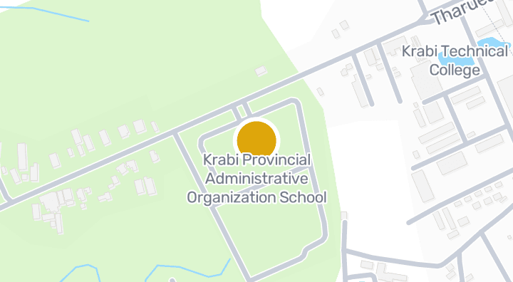 แผนที่แสดงโรงเรียนองค์การบริหารส่วนจังหวัดกระบี่