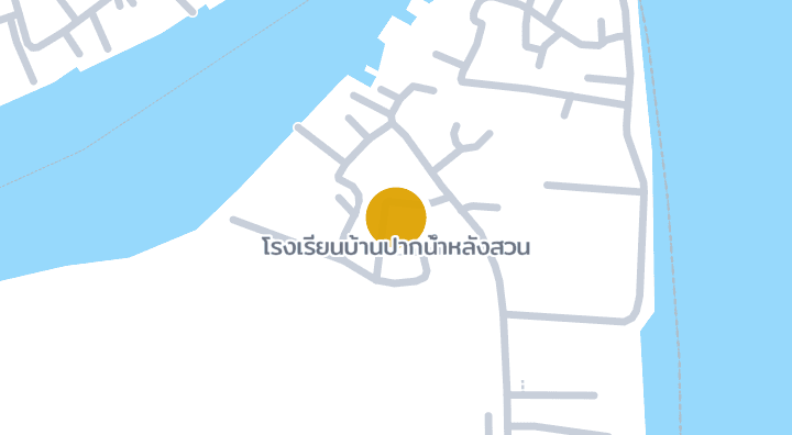 แผนที่แสดงโรงเรียนบ้านปากน้ำหลังสวน