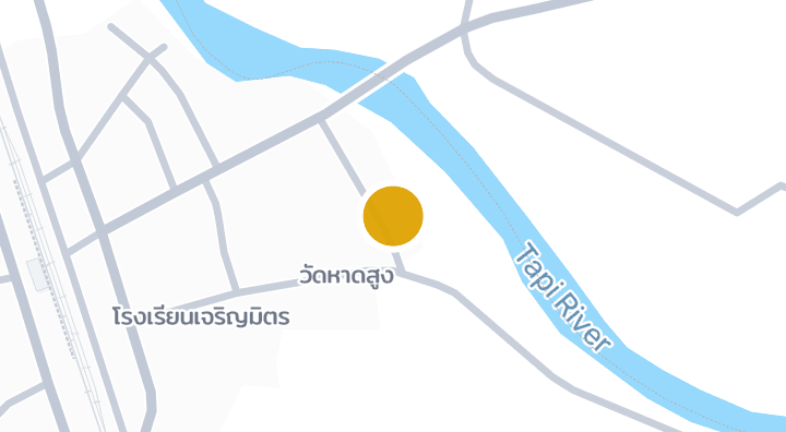 แผนที่แสดงโรงเรียนวัดหาดสูง