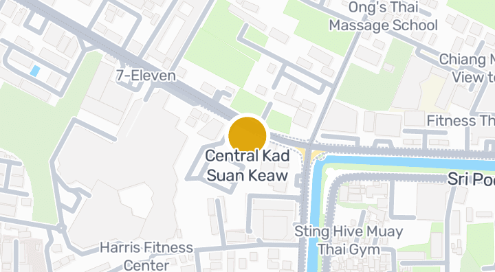 Map showing Central Kad Suan Keaw
