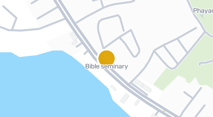 Map showing Bible seminary