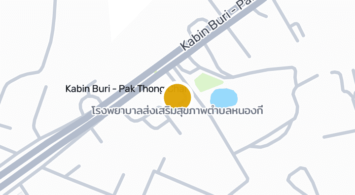 Map showing โรงพยาบาลส่งเสริมสุขภาพตำบลหนองกี่