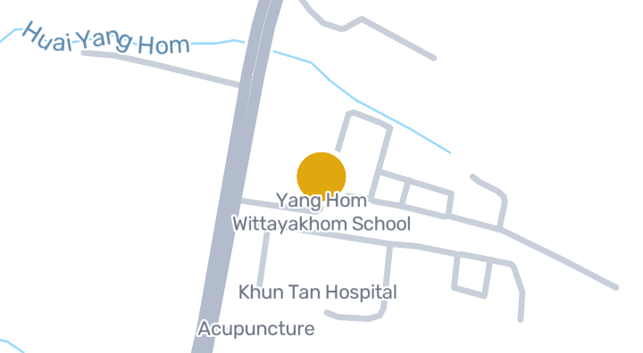 แผนที่แสดงโรงเรียนยางฮอมวิทยาคม