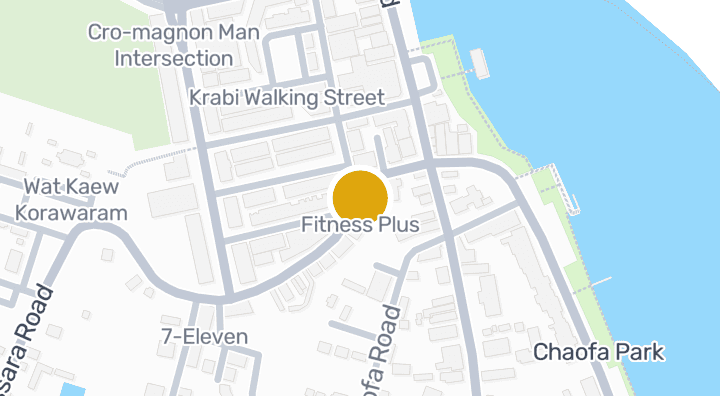 Map showing Fitness Plus