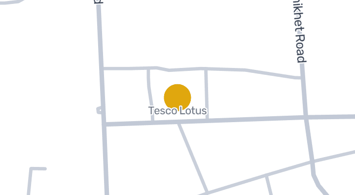 แผนที่แสดงTesco Lotus