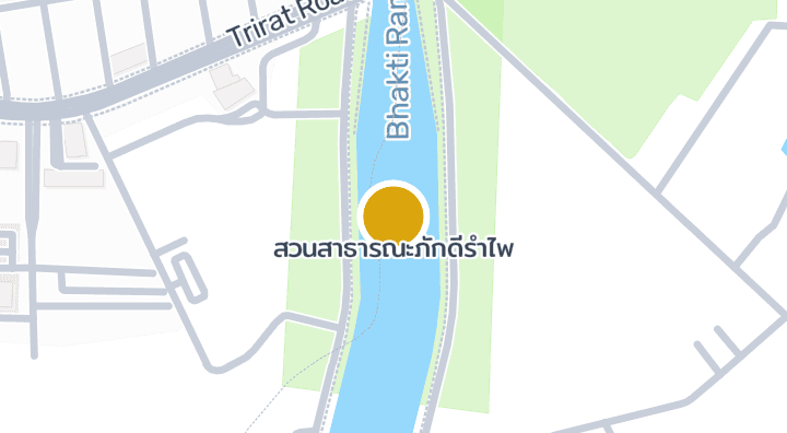 แผนที่แสดงสวนสาธารณะภักดีรำไพ