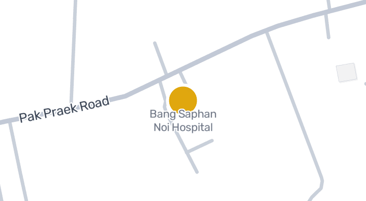 Map showing Bang Saphan Noi Hospital