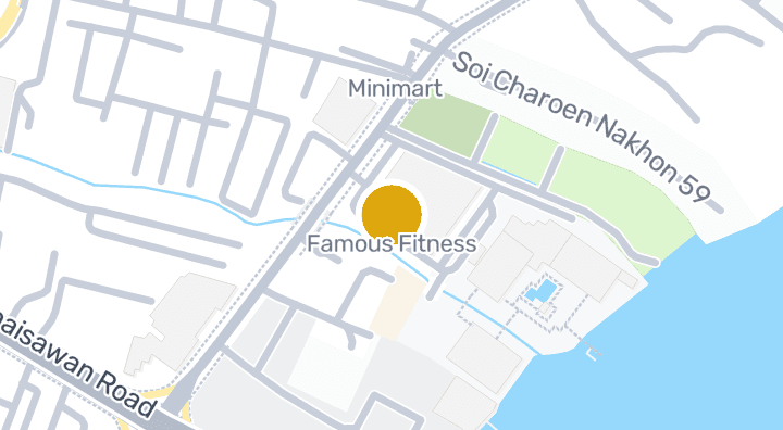 Map showing Famous Fitness