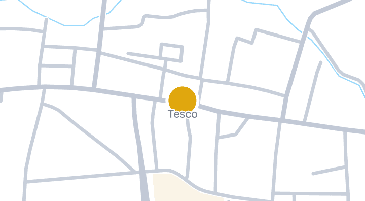 Map showing Tesco