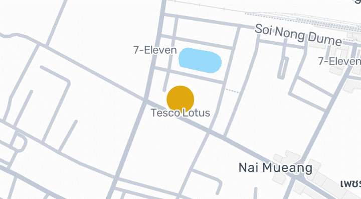 แผนที่แสดงTesco Lotus