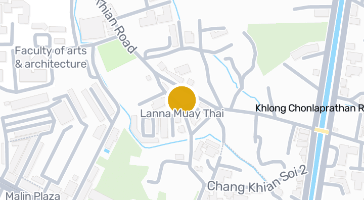 Map showing Lanna Muay Thai