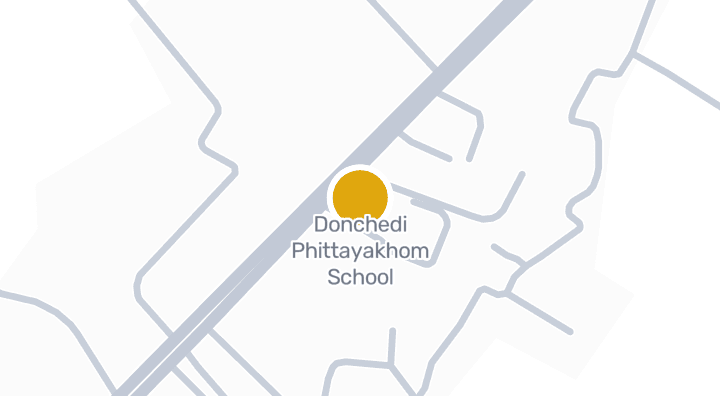 Map showing Donchedi Phittayakhom School