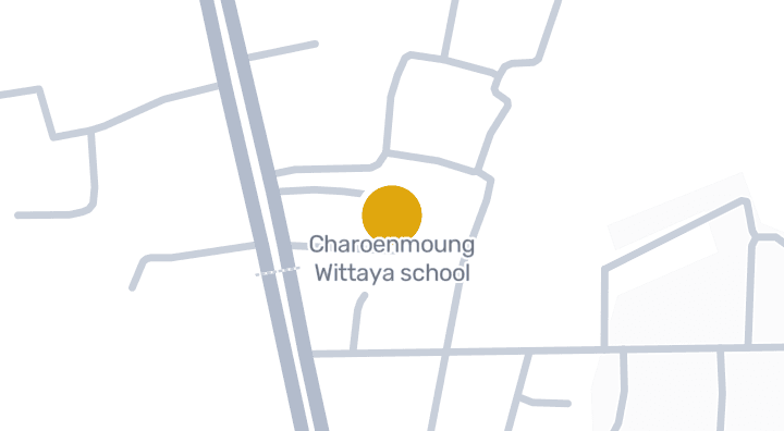Map showing Charoenmoung Wittaya school