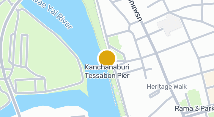 Карта с Kanchanaburi Tessabon Pier