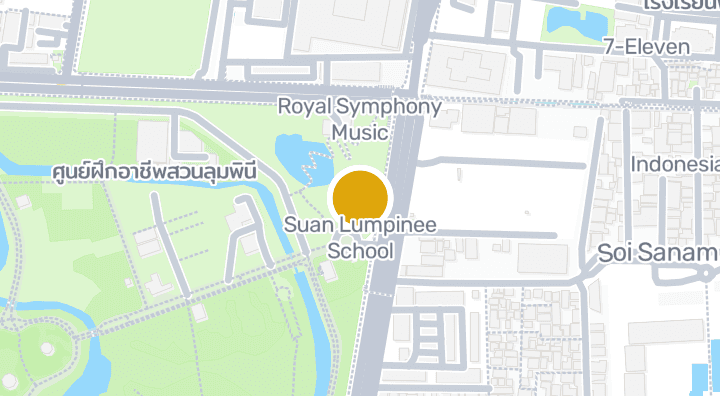 Map showing Suan Lumpinee School