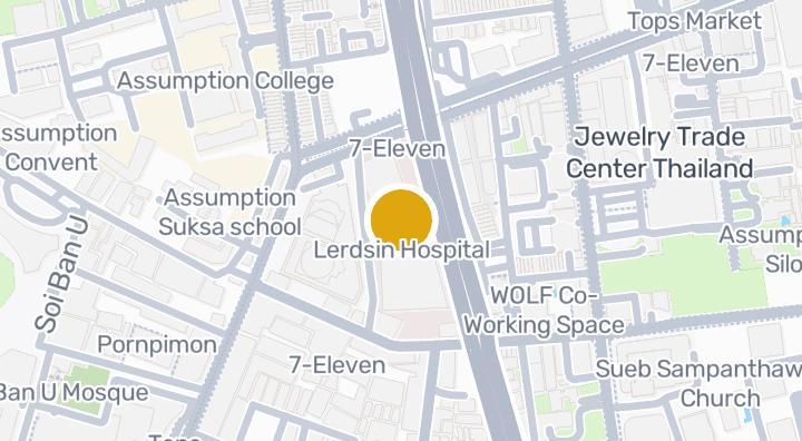 Map showing Lerdsin Hospital