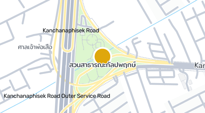 แผนที่แสดงสวนสาธารณะกัลปพฤกษ์
