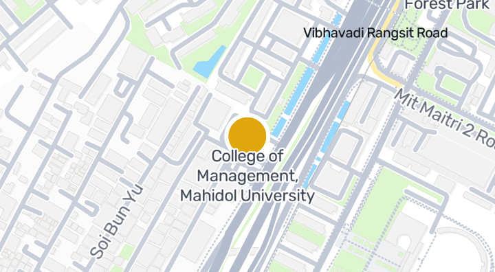 Map showing College of Management, Mahidol University