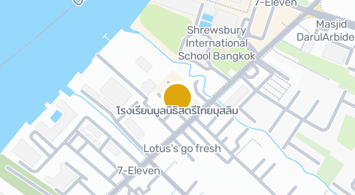 Map showing โรงเรียนมูลนิธิสตรีไทยมุสลิม