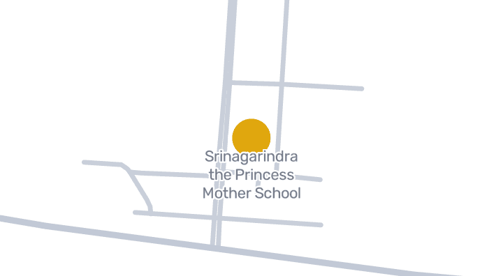 Map showing Srinagarindra the Princess Mother School