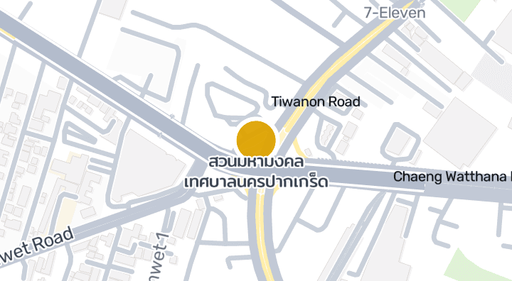 显示สวนมหามงคล เทศบาลนครปากเกร็ด的地图