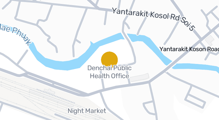 Map showing Denchai Public Health Office