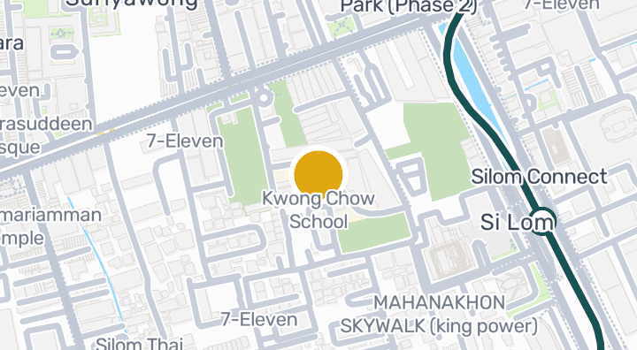 Map showing Kwong Chow School