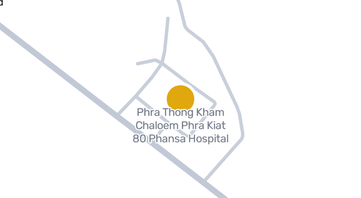 Map showing Phra Thong Kham Chaloem Phra Kiat 80 Phansa Hospital