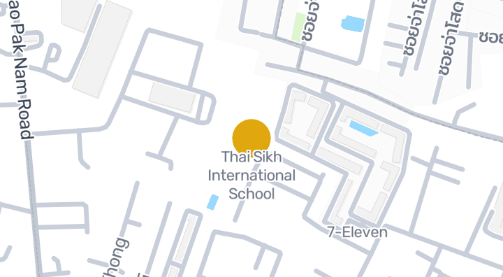 Map showing Thai Sikh International School
