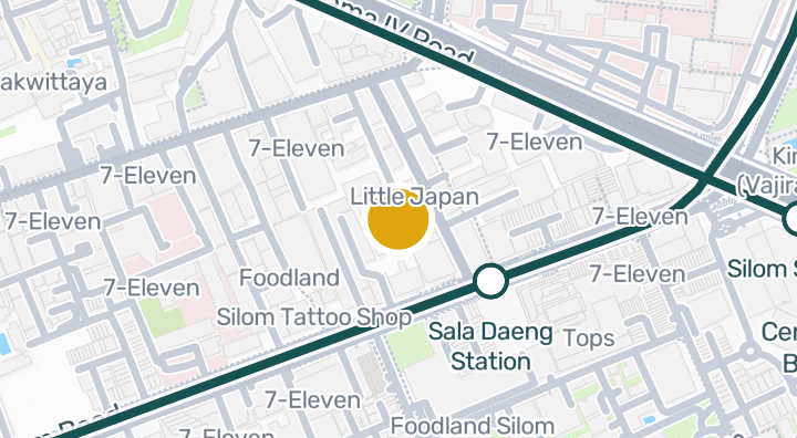 แผนที่แสดงศูนย์การค้าธนิยะ