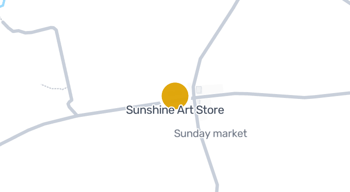แผนที่แสดงSunshine Art Store