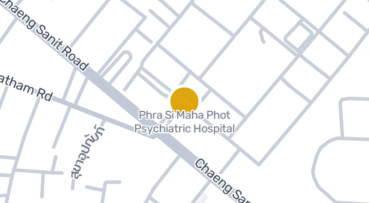 แผนที่แสดงPhra Si Maha Phot Psychiatric Hospital