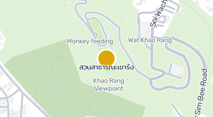 แผนที่แสดงสวนสาธารณะเขารัง