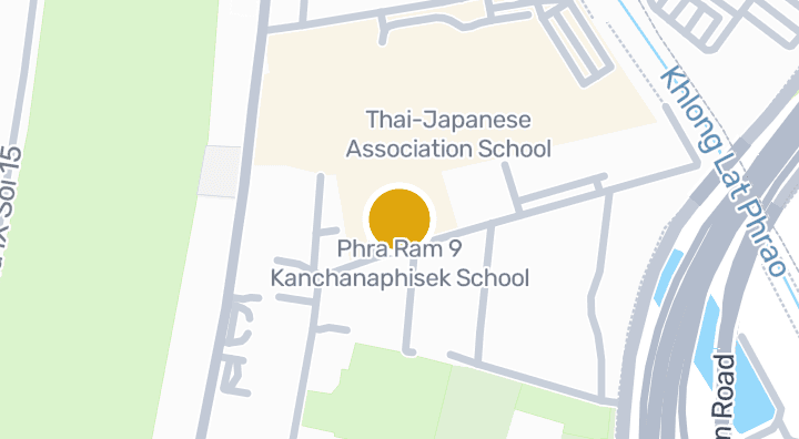 Map showing Phra Ram 9 Kanchanaphisek School