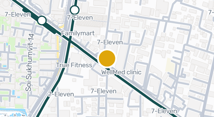Map showing RSM Rajadamnern Singha Muay Thai Academy
