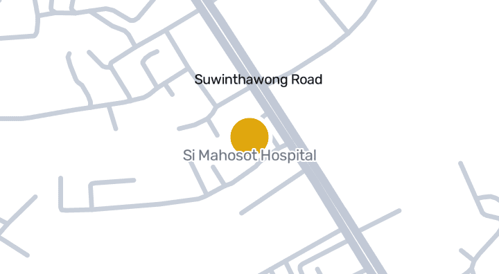 Map showing Si Mahosot Hospital