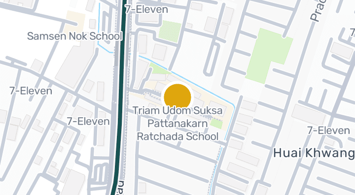 Map showing Triam Udom Suksa Pattanakarn Ratchada School