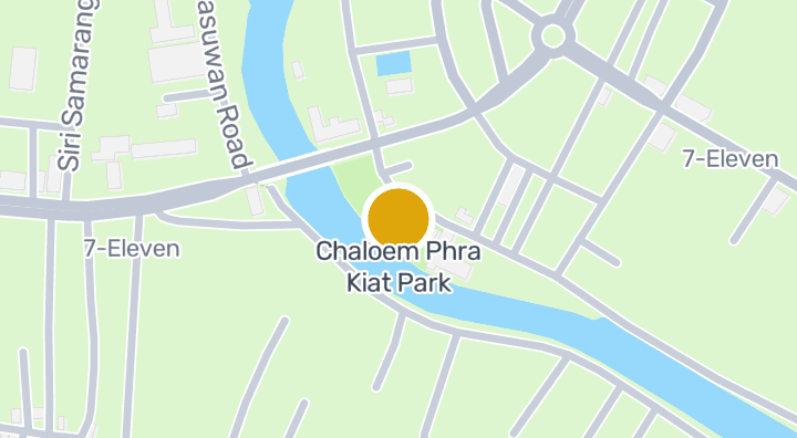 แผนที่แสดงสวนสาธารณะเฉลิมพระเกียรติ