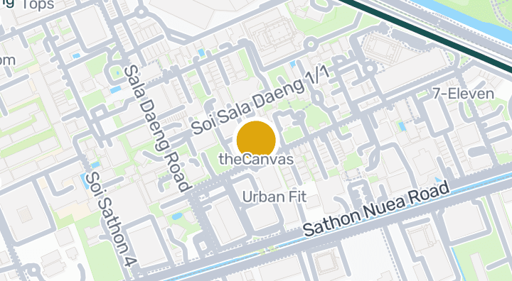 Map showing theCanvas